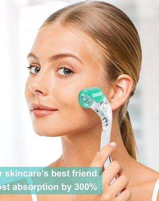 Problems Solved Derma Roller with 1.0mm titanium micro needles for skin rejuvenation and collagen stimulation.