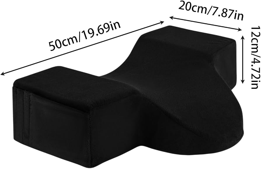 Problems Solved lash extension pillow with ergonomic cushion and neck support for eyelash grafting and cervical comfort.