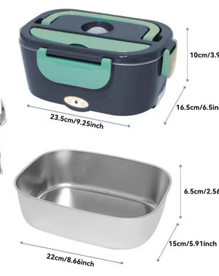 Portable Electric Lunch Box  Stainless Steel Heated Food Container - Problems Solved