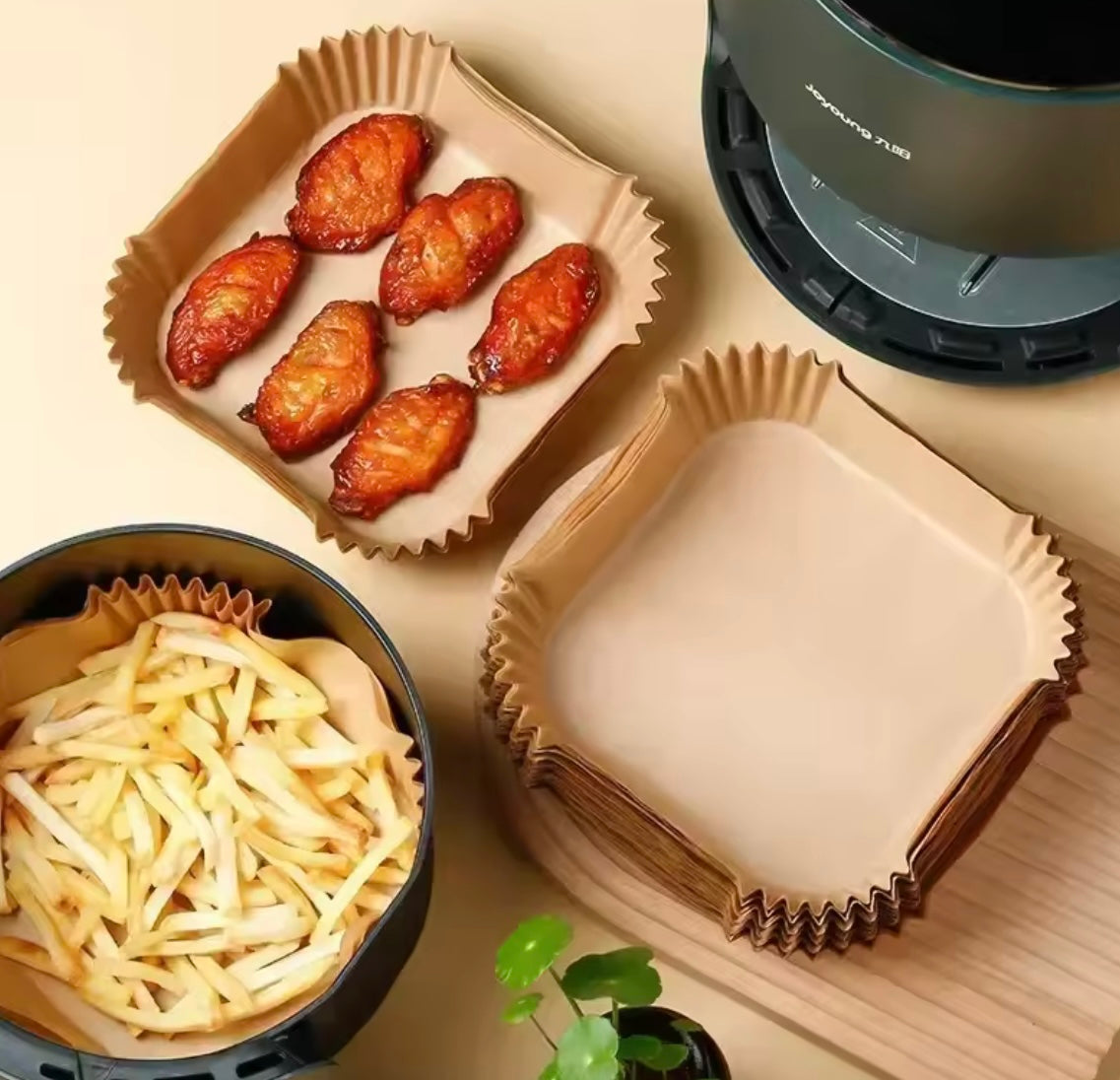 100PCS Air Fryer Disposable Paper Square Round Baking Paper - Problems Solved