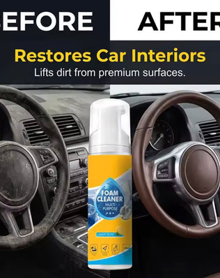 Problems Solved 4-in-1 multi-enzyme foam cleaner for car interior, leather, bathroom sofa, and upholstery cleaning tool.