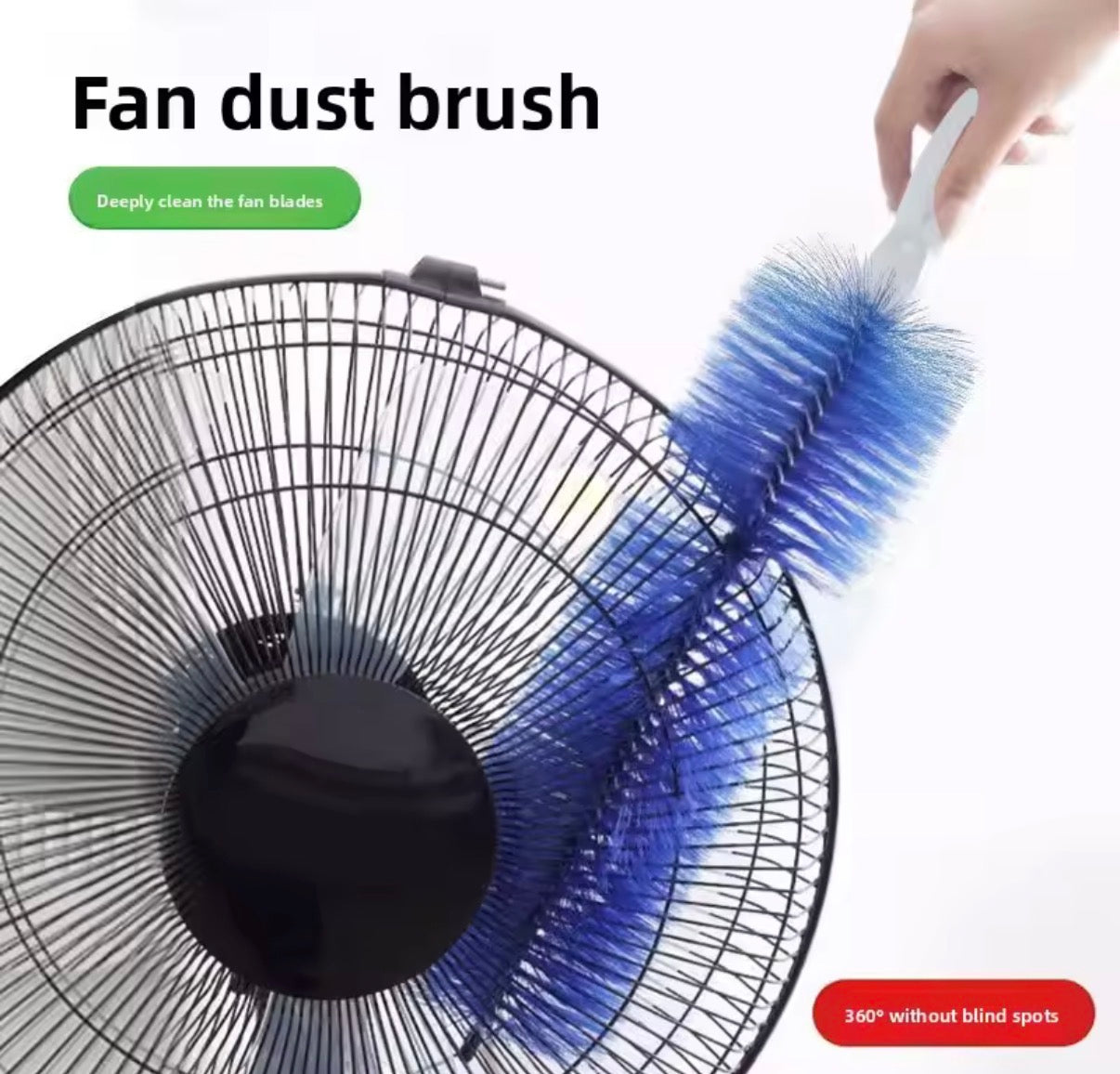 Problems Solved fan dust brush with soft bristles for deep, non-scratch cleaning of electronic fans, no disassembly needed.