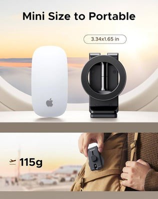 Problems Solved airplane phone holder with MagSafe magnetic attachment for travel, designed to secure smartphones during flights.