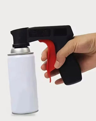 Problems Solved plastic portable spray paint handle, reusable universal spray gun attachment for easy painting tasks