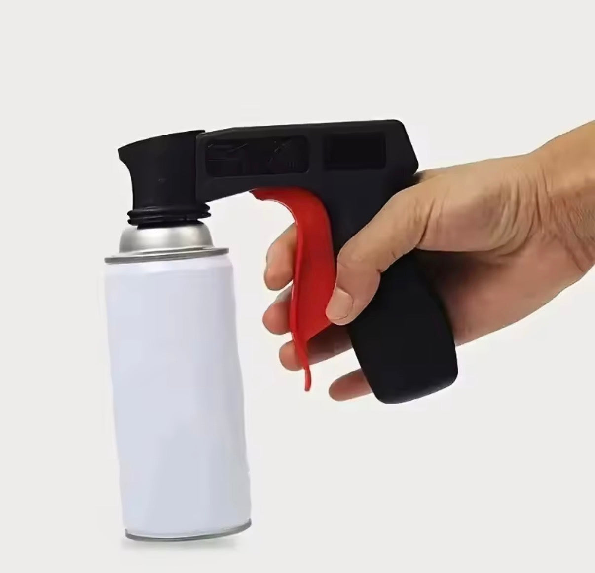 Problems Solved plastic portable spray paint handle, reusable universal spray gun attachment for easy painting tasks