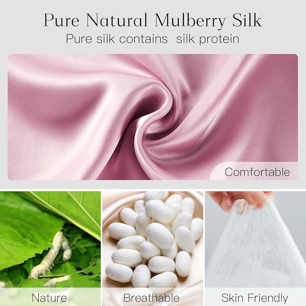 Mulberry silk sleep mask for women and men, soft eye sleeping mask by Problems Solved, designed for comfort and restful sleep.