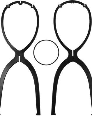 Three black tall wig stand heads for holding and styling wigs, from Problems Solved, shown on a white background.