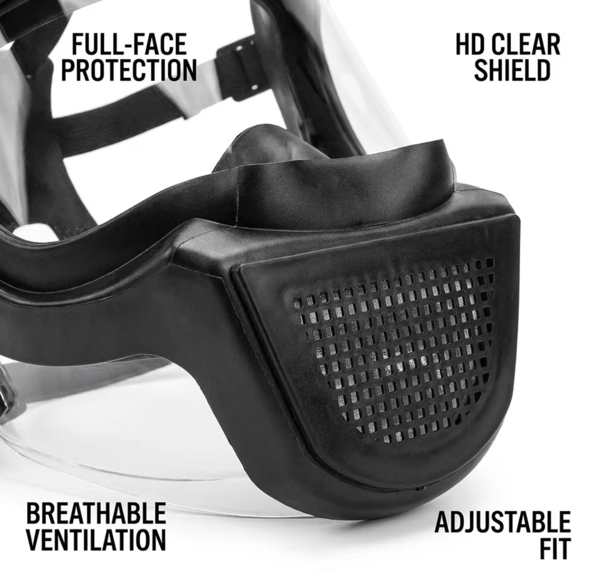 Problems Solved outdoor anti-fog dust protection splash mask for sports riding, featuring a breathable, adjustable face covering.