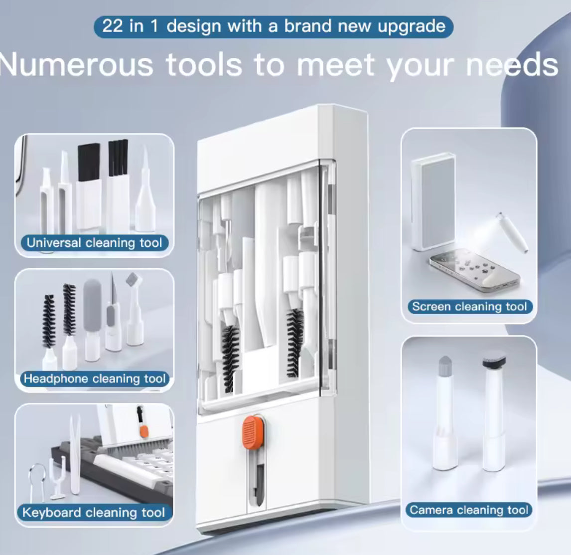 22 in 1 Multi-Function Cleaning Kit for iPhone AirPods iPad Digital - Problems Solved