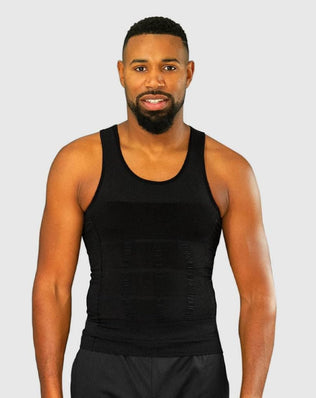 Men's posture corrector vest by Problems Solved, designed to improve back and shoulder alignment and reduce back pain.