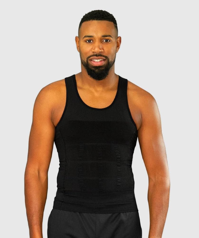 Men's posture corrector vest by Problems Solved, designed to improve back and shoulder alignment and reduce back pain.