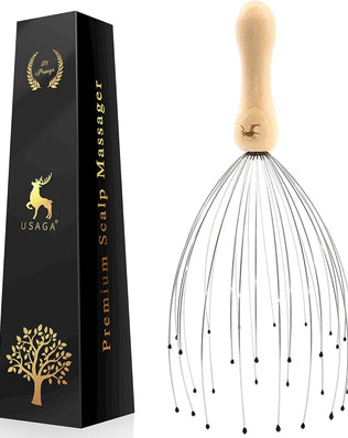 Problems Solved 28 Finger Head Scratcher and scalp massager with flexible head whisk for relaxing head and scalp massage.