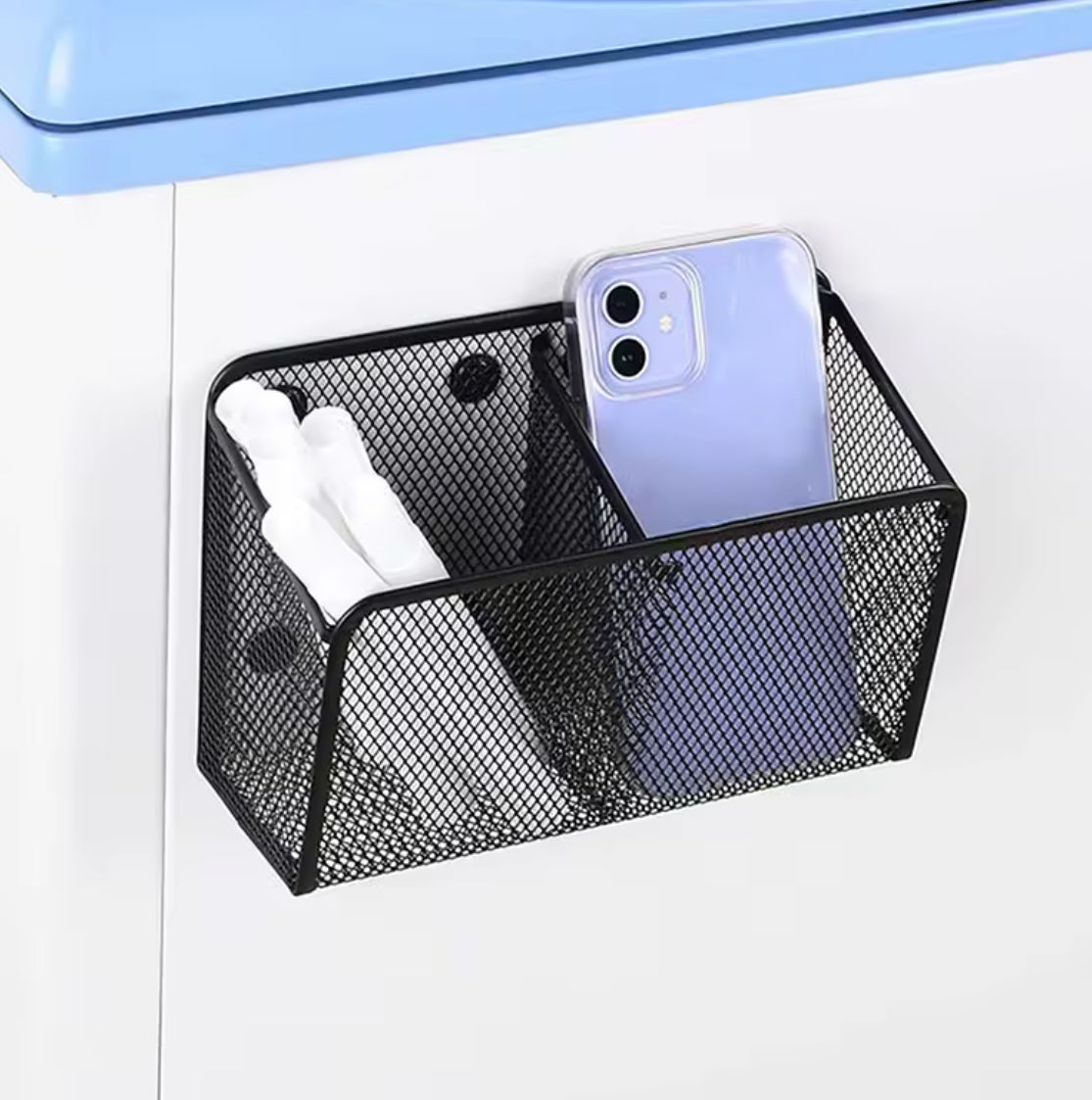 Magnetic Pencil Holder Stationery Storage Mesh Basket Desktop - Problems Solved
