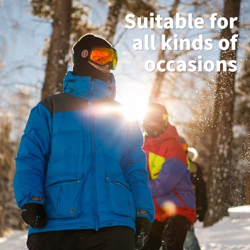 Problems Solved men's and women's UV protection balaclava for motorcycle and snowboard, showing a snug fit and breathable fabric.