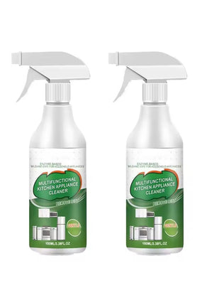 Problems Solved 2-pack foaming bathroom and kitchen remover spray with bottles and foam spray applicators for cleaning.