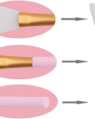 Set of three silicone face mask brushes by Problems Solved for applying facial masks and skincare with precision.