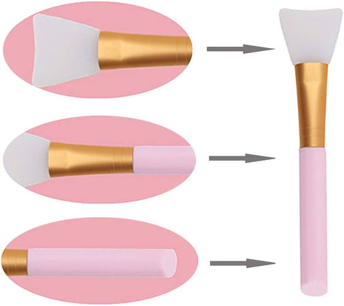 Set of three silicone face mask brushes by Problems Solved for applying facial masks and skincare with precision.