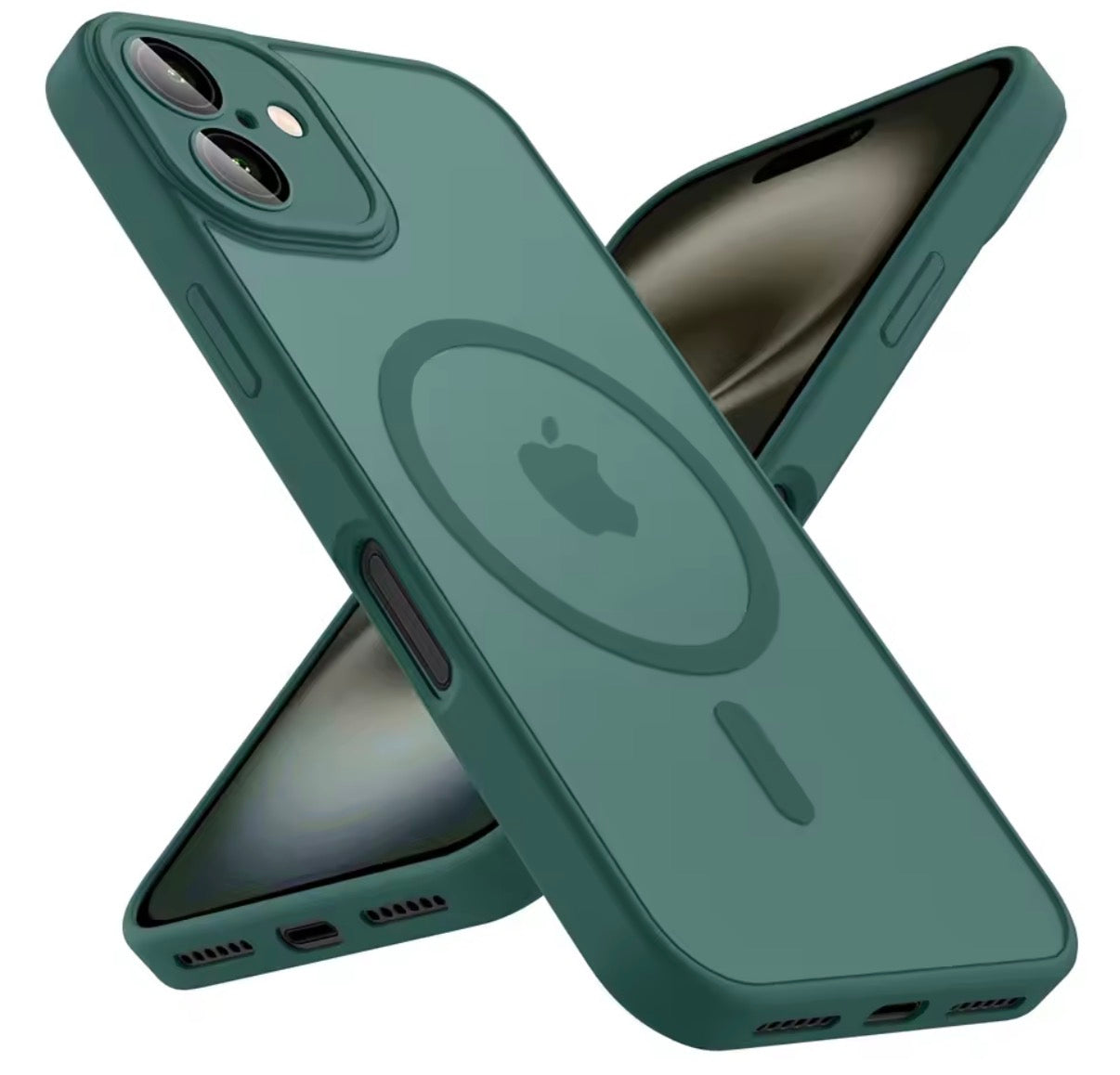 Problems Solved magnetic phone case compatible with MagSafe, military-grade shockproof design with reinforced edges and sleek black finish.