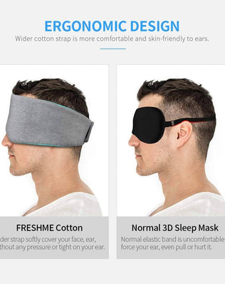 Problems Solved handmade cotton sleep mask with light blocking design, soft and comfortable for restful sleep.