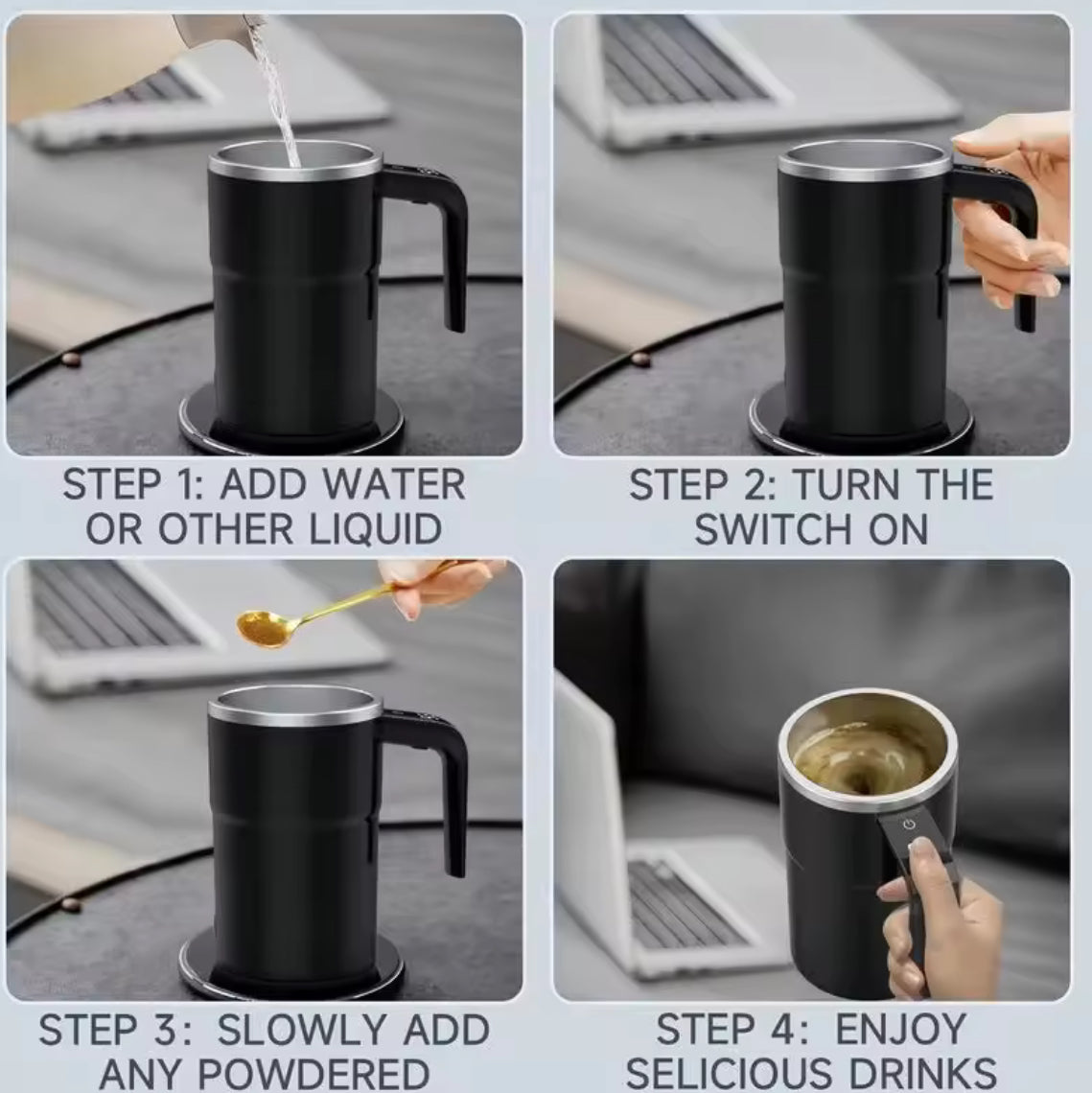 Electric Coffee Self Mixing Mug - Problems Solved