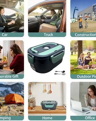 Portable Electric Lunch Box  Stainless Steel Heated Food Container - Problems Solved