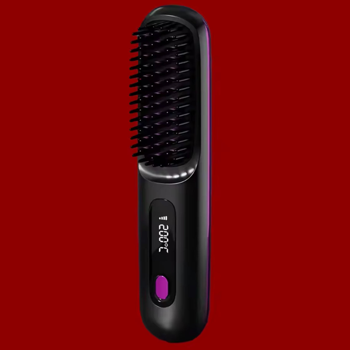 Electric Hair Straightener Brush Portable Fast Heating - Problems Solved