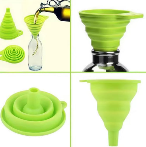 1pc Mini Silicone Gel Foldable Collapsible Style Funnel Hopper - Problems Solved