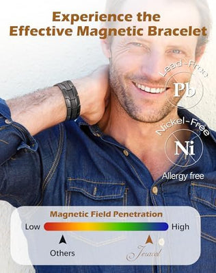 Solid copper magnetic bracelet for men with three ultra-strength magnets, featuring 3500 Gauss for therapeutic benefits.
