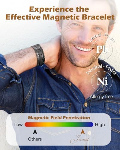 Solid copper magnetic bracelet for men with three ultra-strength magnets, featuring 3500 Gauss for therapeutic benefits.