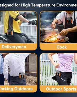 Portable Rechargeable Waist & Neck Fan with Light and Power Bank - Problems Solved