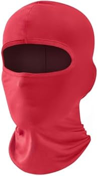 Problems Solved balaclava ski face mask and motorcycle neck warmer, designed for cycling and helmet use, with warm, breathable fabric.