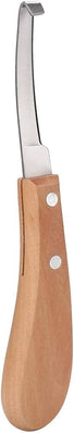 Problems Solved Sharper Hoof Knife for left or right hand farrier tools, featuring a sharp blade for precise hoof trimming.