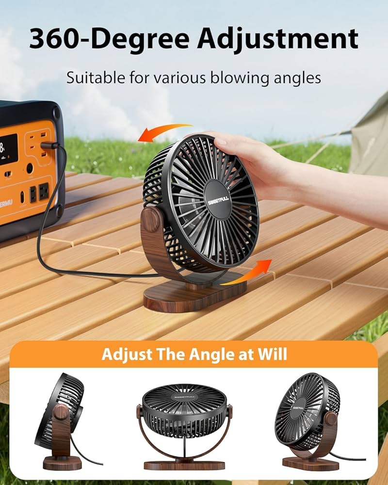 Problems Solved small USB desk fan with three speeds, silent operation, portable personal desktop fan, compact and lightweight.