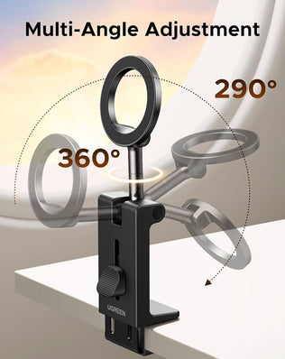 Problems Solved airplane phone holder with MagSafe magnetic attachment, designed for travel and airplane use.