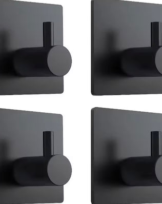 4PCS Stainless Steel Bathroom Robe Hooks Adhesive Wall Hook - Problems Solved