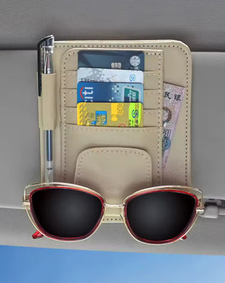 Car Visor Organizer Multi-Pocket Pouch Bag Card Glasses Storage - Problems Solved