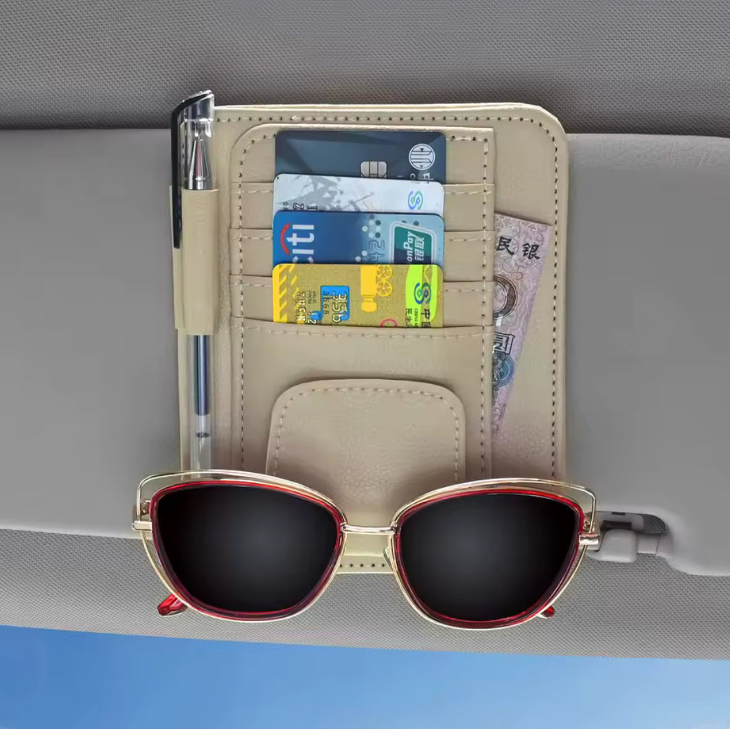 Car Visor Organizer Multi-Pocket Pouch Bag Card Glasses Storage - Problems Solved
