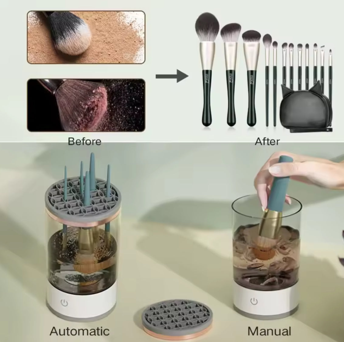 USB Plug Portable Electric Makeup Brush Cleaner - Problems Solved