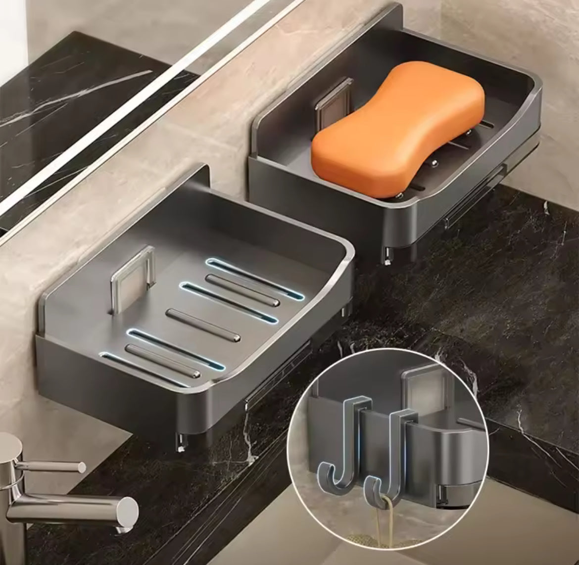 Bathroom Soap Holder Free-Punching Wall Mounted Soap - Problems Solved