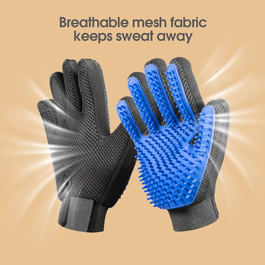 Pet Grooming Glove, Gentle Pet Grooming Glove Brush, Efficient Pet Hair Remover Glove