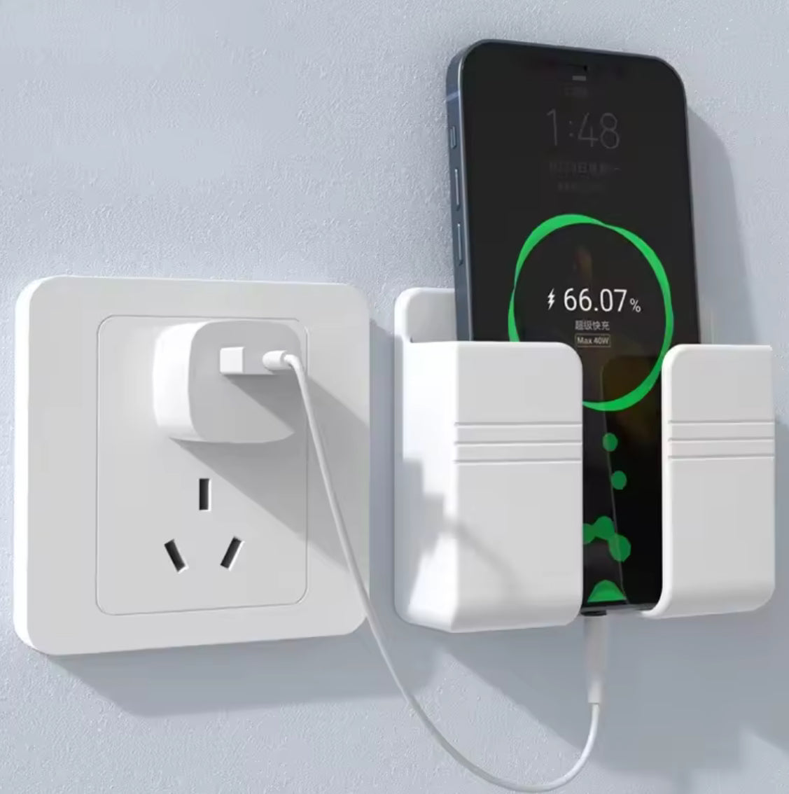 Wall Mount Phone Holder White Punch Free Wall Mobile Phones - Problems Solved