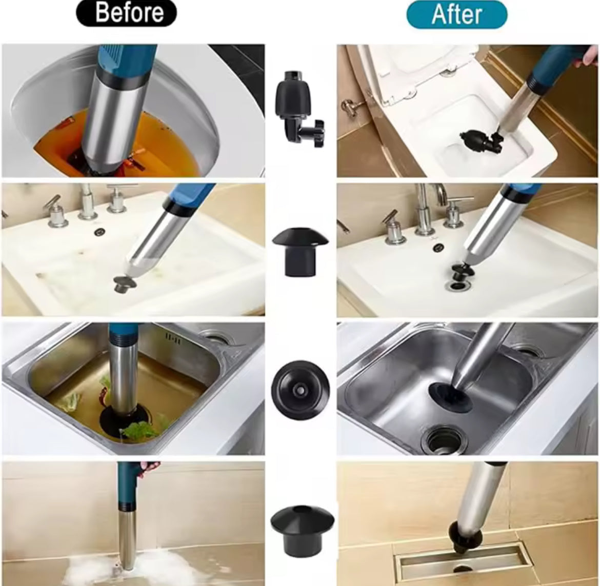 Pneumatic High-pressure Drain Blaster Tool Set - Problems Solved