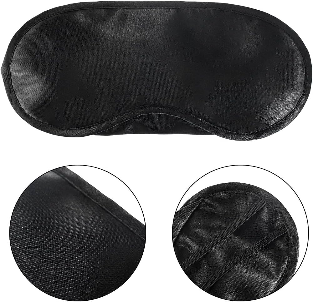 Problems Solved pack of 10 eye masks with nose cushions, soft sleep visors for travel and relaxation.