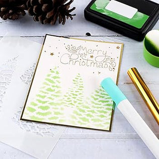 Problems Solved hot foil pens and foil roll set for card making, scrapbooking, and craft projects with heated foil application.