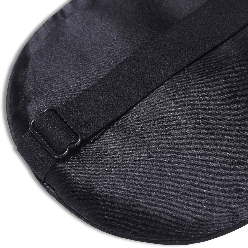Organic silk sleep mask by Problems Solved with soft padding, lightweight design, and smooth skin-friendly texture for restful sleep.