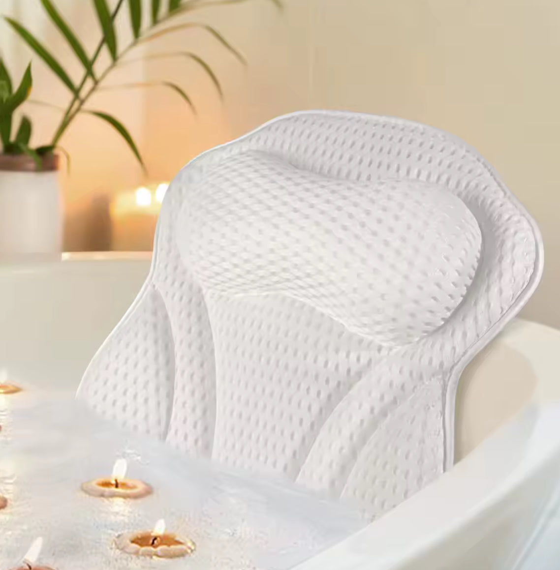 Bathtub Pillow for Neck & Back Support with Strong Suction - Problems Solved