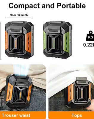 Portable Rechargeable Waist & Neck Fan with Light and Power Bank - Problems Solved
