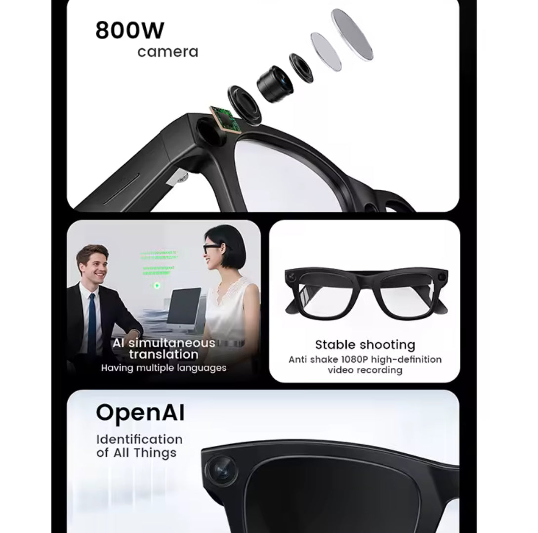 2026 Smart Glasses HD Photo Video OpenAI Record Translation - Problems Solved