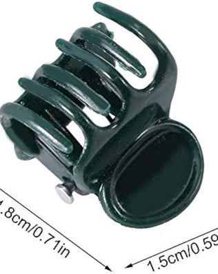 Set of 100 garden plastic plant support clips from Problems Solved, designed for securing flower stems and garden stakes.