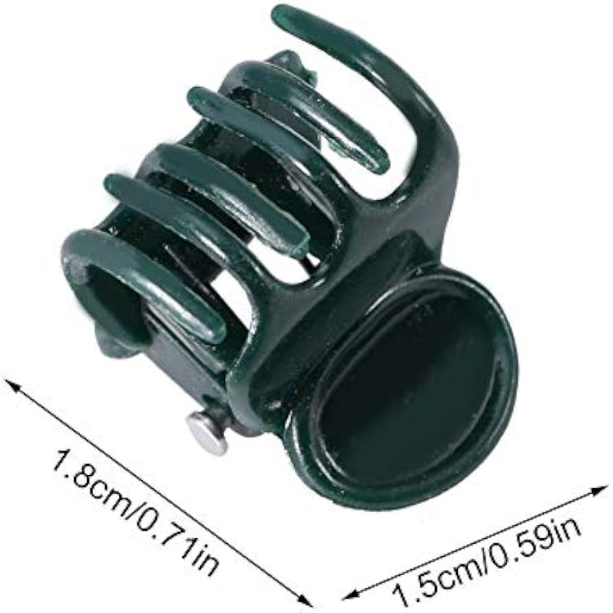 Set of 100 garden plastic plant support clips from Problems Solved, designed for securing flower stems and garden stakes.
